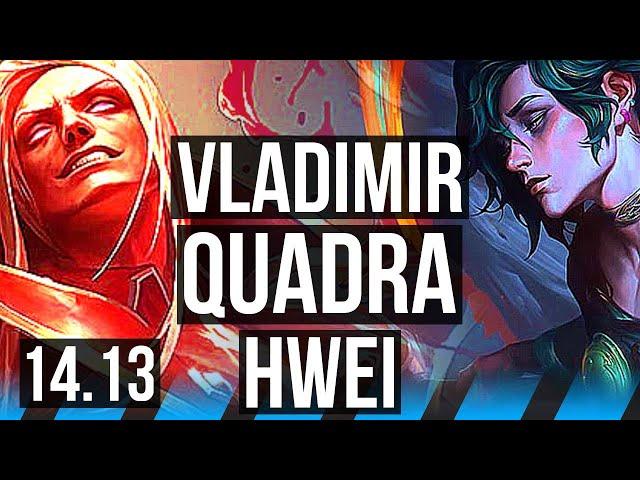 VLADIMIR vs HWEI (MID) | Quadra, 1000+ games, Godlike | EUNE Master | 14.13