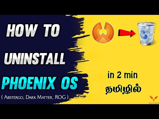 HOW TO UNINSTALL PHOENIX OS PERMANENTLY , DUAL BOOT IN WINDOWS 10 IN TAMIL