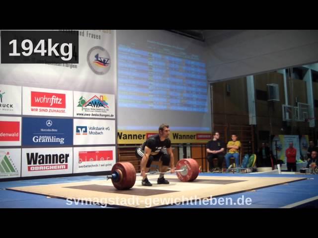 Tom Schwarzbach Deutscher Meister -94kg Gewichtheben Obrigheim 2014 10 25