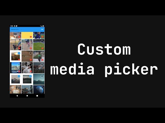 Custom media picker using Flutter photo manager package 