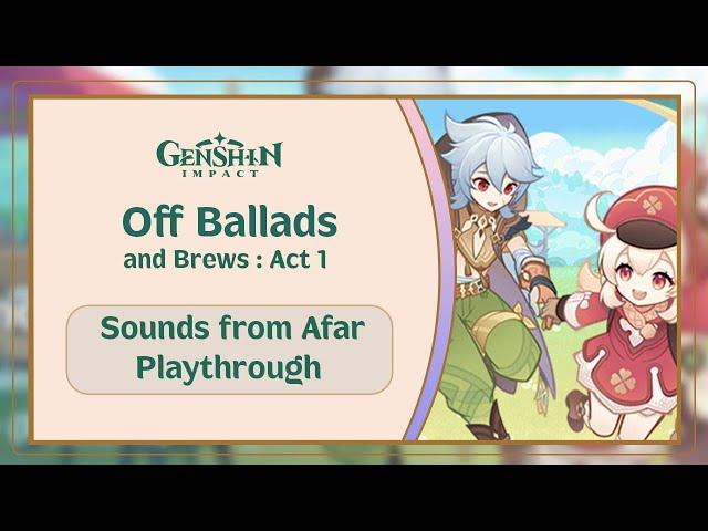 Sounds from Afar Full Playthrough | JP Dub | Genshin Impact 3.1 Event