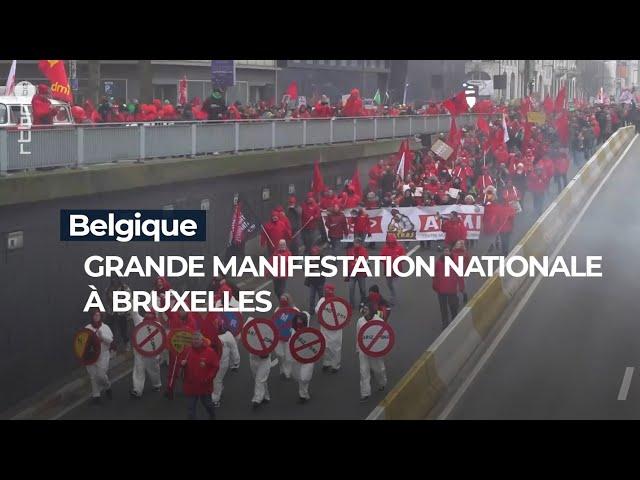 Belgique : grande manifestation nationale à Bruxelles - RTBF Info