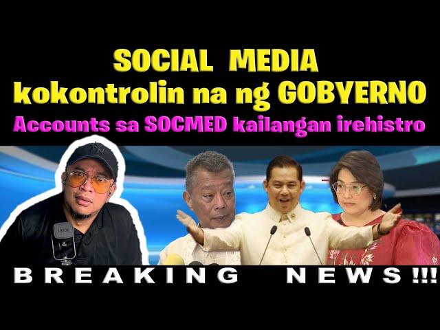 SOCIAL  MEDIA kokontrolin na ng GOBYERNO? Accounts sa SOCMED kailangan irehistro