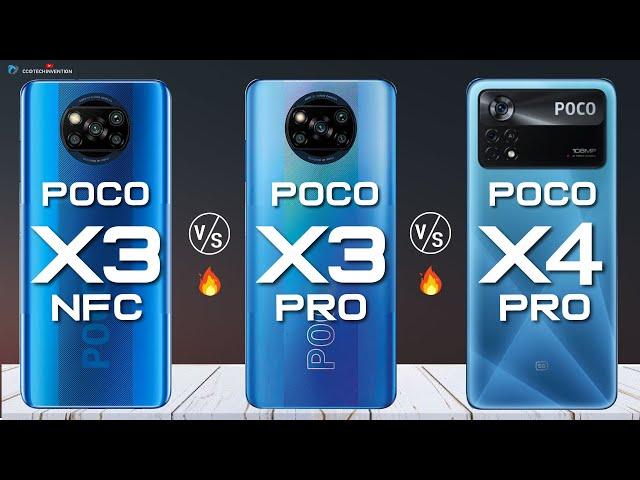 POCO X3 NFC vs POCO X3 Pro vs POCO X4 pro 5G | Full Comparison | Which is Best 2022