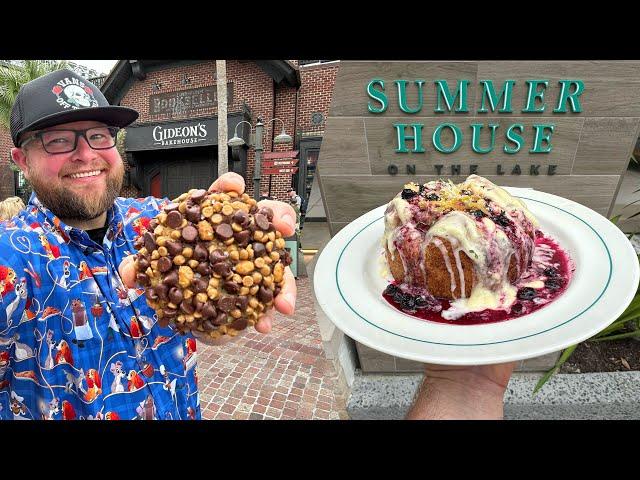 Disney Springs 2024 | New Gideon’s Cookie & GIANT Cinnamon Roll For Brunch | Walt Disney World 2024