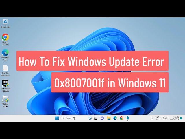 How To Fix Windows Update Error 0x8007001f in Windows 11 (FIXED)