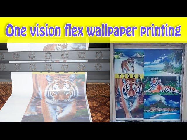 one vision flex printing and pasting/easy way to paste one vision flex wallpaper  #wallpaper