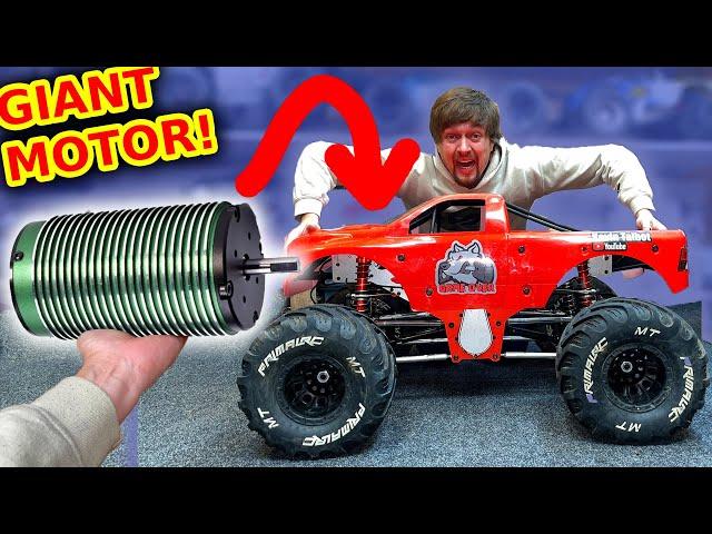 World's Biggest RC Car gets GIANT electric motor