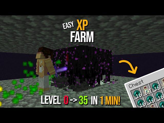 SUPER FAST Enderman XP Farm | 30+ levels in 1 MINUTE!