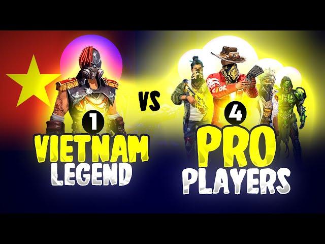 Vietnam Legend  Vs Pro Players || Free Fire 1 Vs 4 Best gameplay by Legend  -  Nonstop Gaming