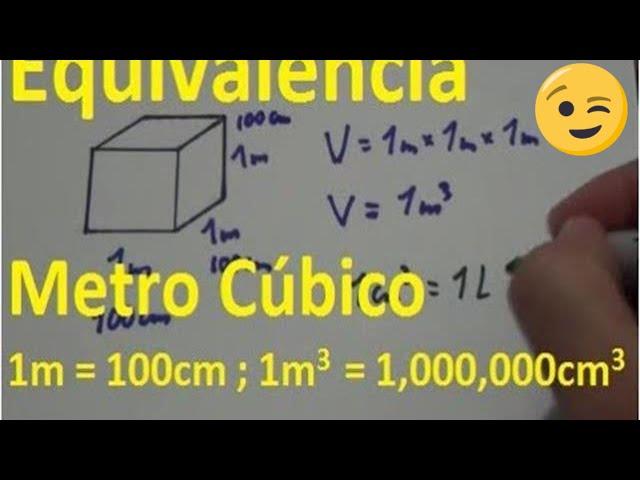 EQUIVALENCIA del Metro Cúbico  | ️(conversión m3 a cm3 y litros) | #matematica  