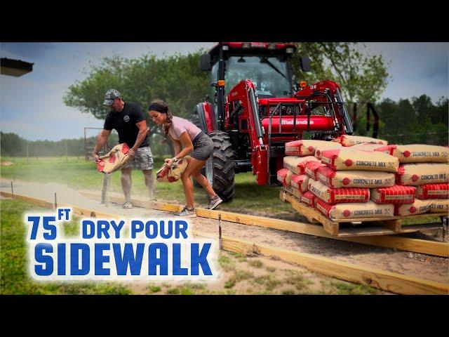 How to DRY POUR CONCRETE SIDEWALK