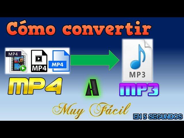 Cómo convertir MP4 A MP3 al instante.