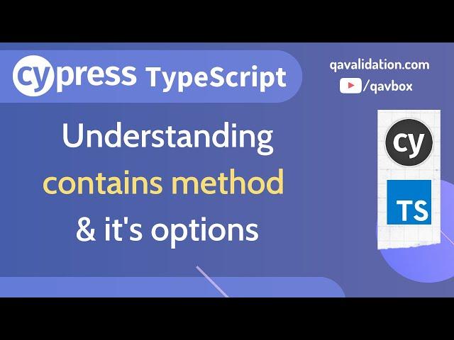 All about cypress contains() method to locate elements