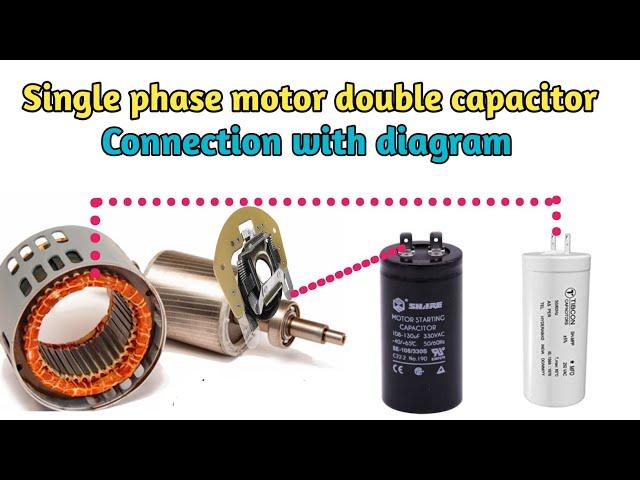 Single phase motor double capacitor connection |Centrifugal switch in single phase induction motor