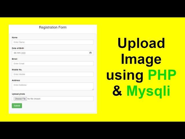 How to upload image using PHP & Mysqli || Upload image in PHP