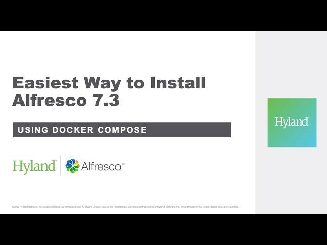 Easiest Way to Install Alfresco 7.3 using Docker Compose