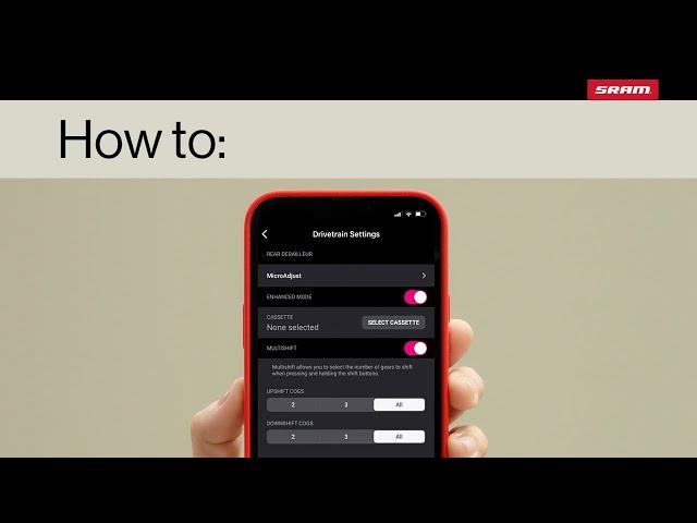 SRAM Road AXS | How to: Access Enhanced AXS Shifting Modes