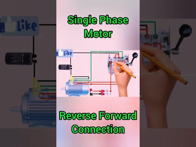 Single Phase Motor Reverse Forward Connection #shorts #viralvideo