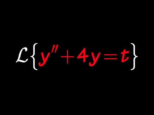 Solve differential equation with laplace transform, example 2