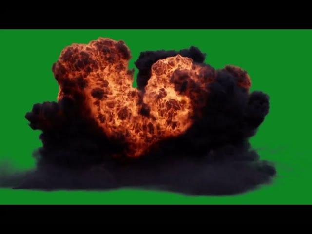 explosion green screen