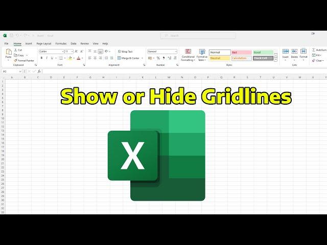 How To Show or Hide Gridlines in Excel (Fix Grids Not Showing)