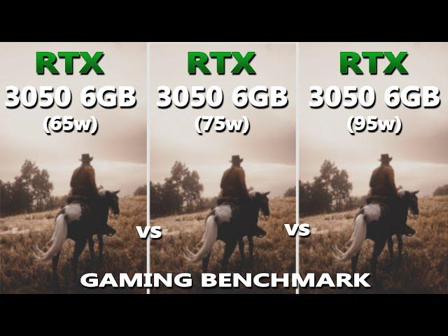 Laptop RTX 3050 6GB (95w) vs (75w) vs (65w) Gaming Benchmark Test | Which one is Enough |