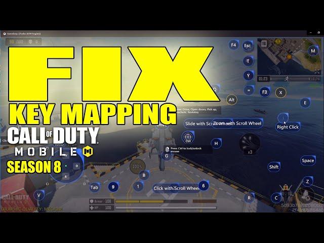 How to FIX F key and key mapping in not working in gameloop emulator COD mobile Season 8