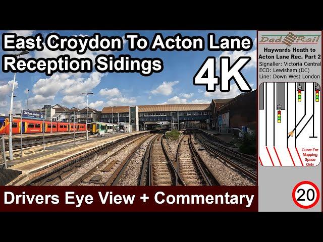 Train Drivers Eye View Cab Ride. East Croydon - Acton Lane Reception PART 2