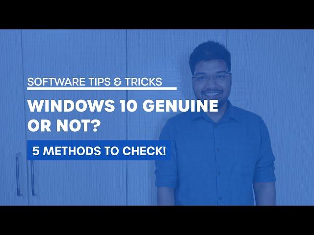 Is Your Windows 10 Genuine or NOT? - 5‌ ‌Methods‌ to Check!