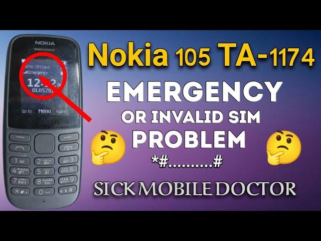 Nokia 105 TA-1174 IME Change code|Emergency & Invalid Sim||No signal Repair Fix Just In Tow Minutes