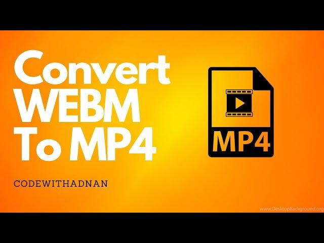 Convert WEBM To MP4 Using VLC media Player | CodeWithAdnan