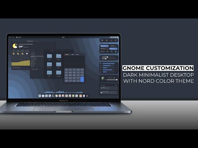 GNOME Desktop Customization | Minimalist Dark Desktop with Nord Color Theme | Fedora 37 WS