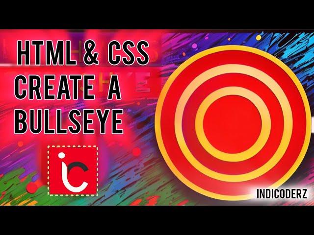 How to create a bullseye in html css using VS code