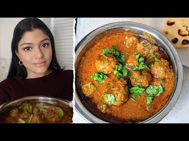 Beef Kofta Masala (Meatball Curry) Recipe | Restaurant Style Meatball Curry Recipe