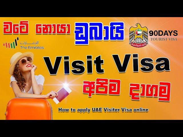 How to apply Dubai visit visa 2022 | Dubai Tourist Visa online | visit visa apply Sinhala | SL TO UK