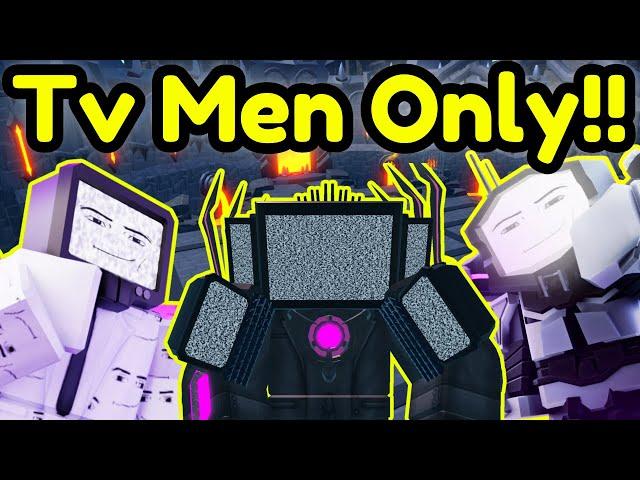 Wave 100 with Tv Men Only (is it possible?) | Toilet Tower Defense