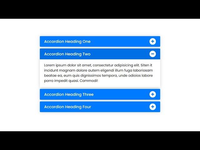 Responsive Accordion Menu using only HTML & CSS