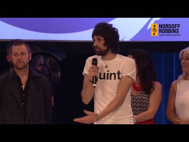 Kasabian collect their Best Group Award at the O2 Silver Clefs 2015