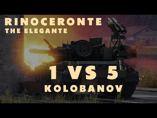 Rinoceronte - The Elegante - 1 vs 5 Kolobanov - World of Tanks (Full Battle)