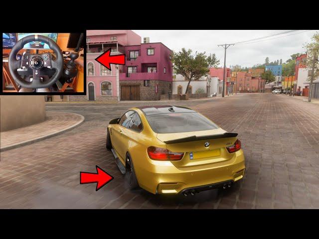 Drifting with a BMW M4 in Forza Horizon 5 l Logitech G920 + Shifter gameplay