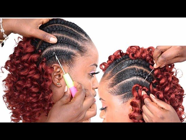 Wow  Most Beautiful Curly Crochet Hairstyle Using Braid Extension /Curly Crochet Hairstyle