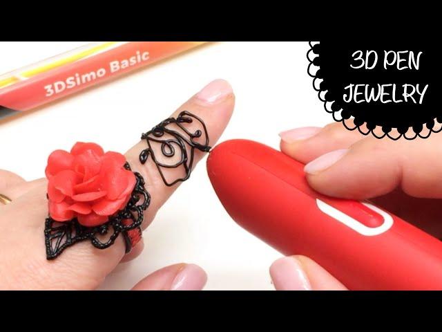 Drawing a ring in my finger with the 3Dsimo basic- 3D pen- DIY