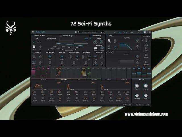 Arturia Pigments Presets by Vicious Antelope - Solar System: Saturn Expansion Sci- Fi Synth Patches