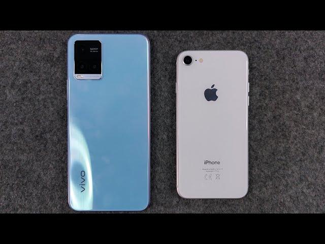 Vivo Y21T Vs iPhone 8 | Speed Test