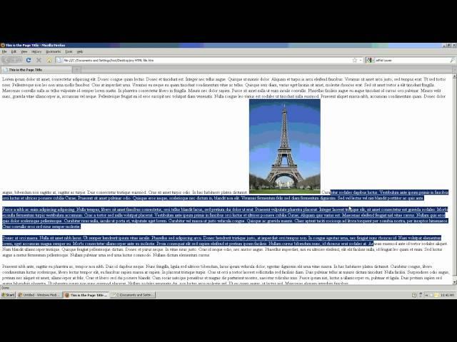 How to make text wrap around an image in an HTML / page