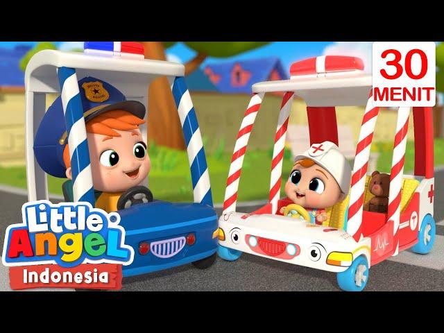 Roda roda Mobil Ambulans Bayi John | Little Angel Bahasa Indonesia | Kartun dan Lagu Anak