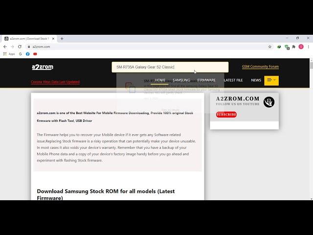 How To Download Samsung SM-R735A Galaxy Gear S2 Classic Stock Firmware (Flash File) Android Device