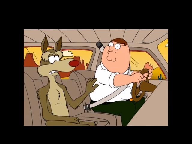 Family Guy -  Peter ran over Roadrunner