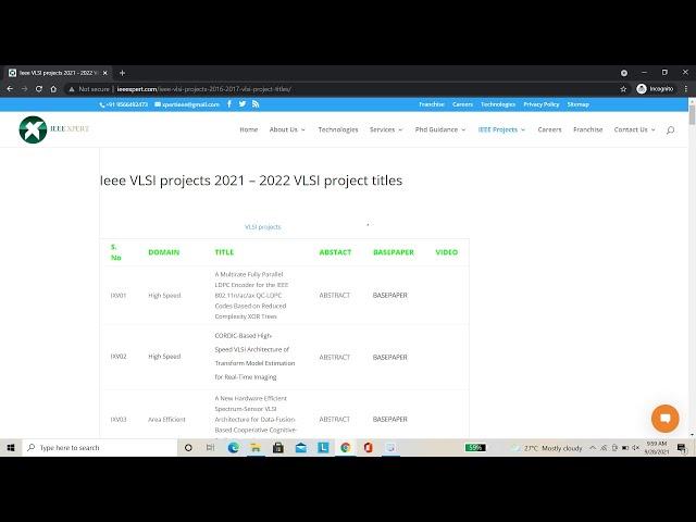 IEEE VLSI PROJECT TITLES 2021 2022